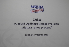 Mikołaj Rowicki laureat Ogólnopolskiego Projektu „Matura na 100 procent”