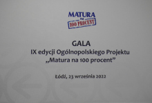 Mikołaj Rowicki laureat Ogólnopolskiego Projektu „Matura na 100 procent”