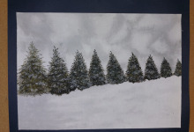 Zima - wystawa prac plastycznych