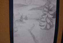 Zima - wystawa prac plastycznych