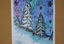 Zima - wystawa prac plastycznych