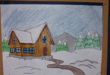 Zima - wystawa prac plastycznych