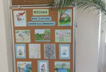 Wiosna, wystawa prac plastycznych
