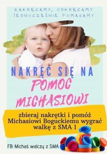 Plakat zbierania korków dla Michasia