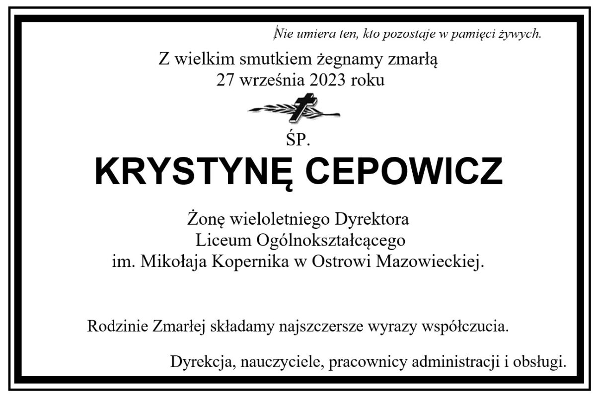 Klepsydra Krystyna Cepowicz