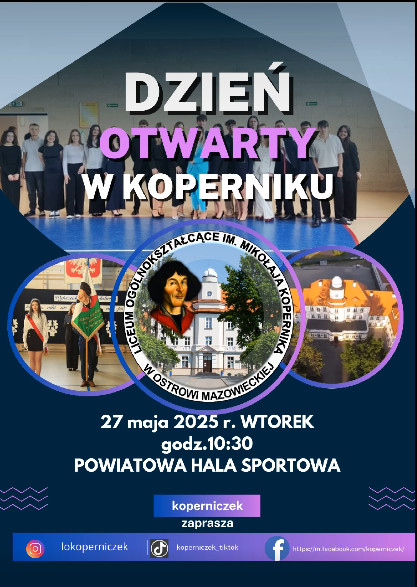 Dzień Otwarty - 27 maja 2025 r. godz. 10.30