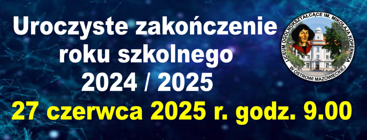 Zakończenie roku szkolnego 2024/25