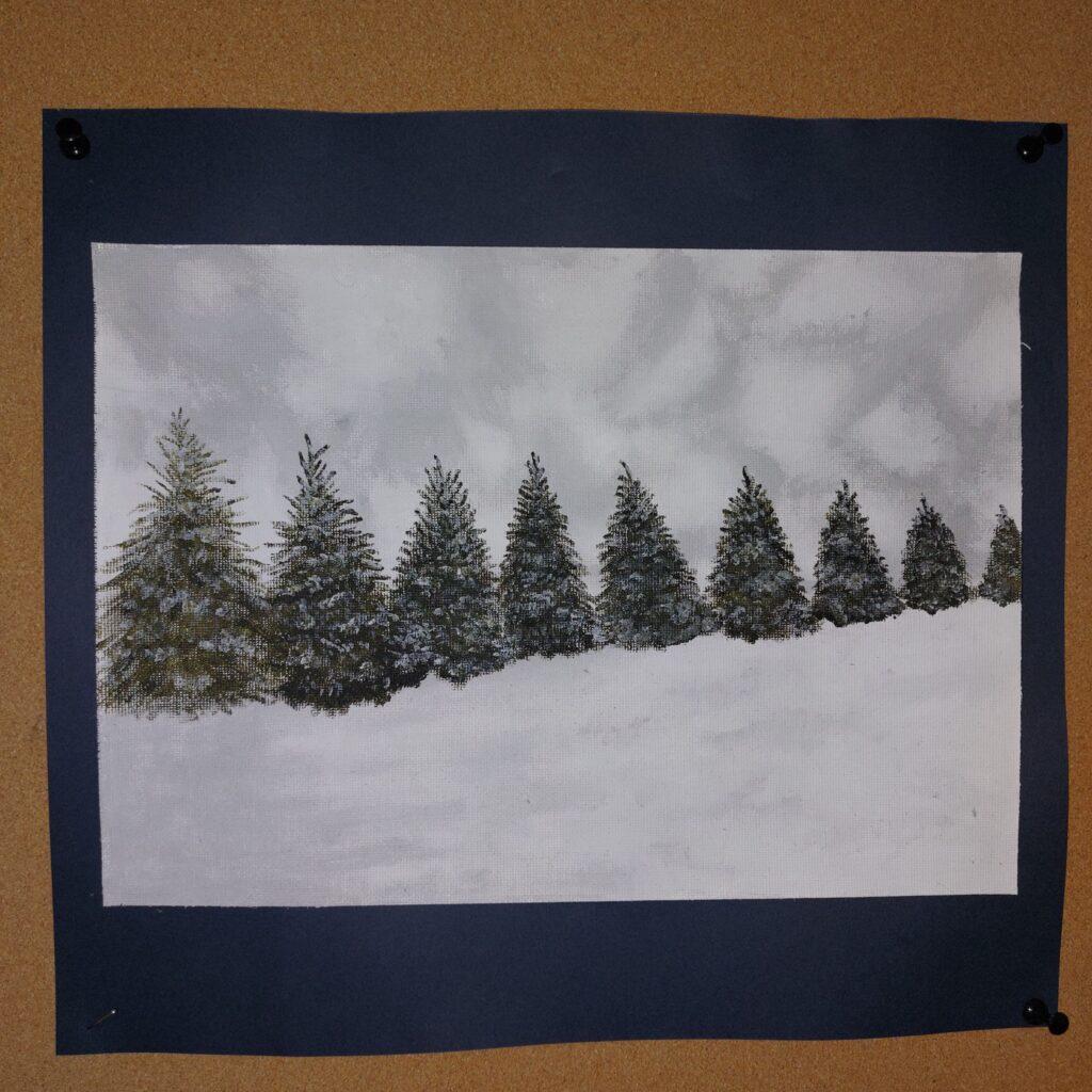 Zima - wystawa prac plastycznych